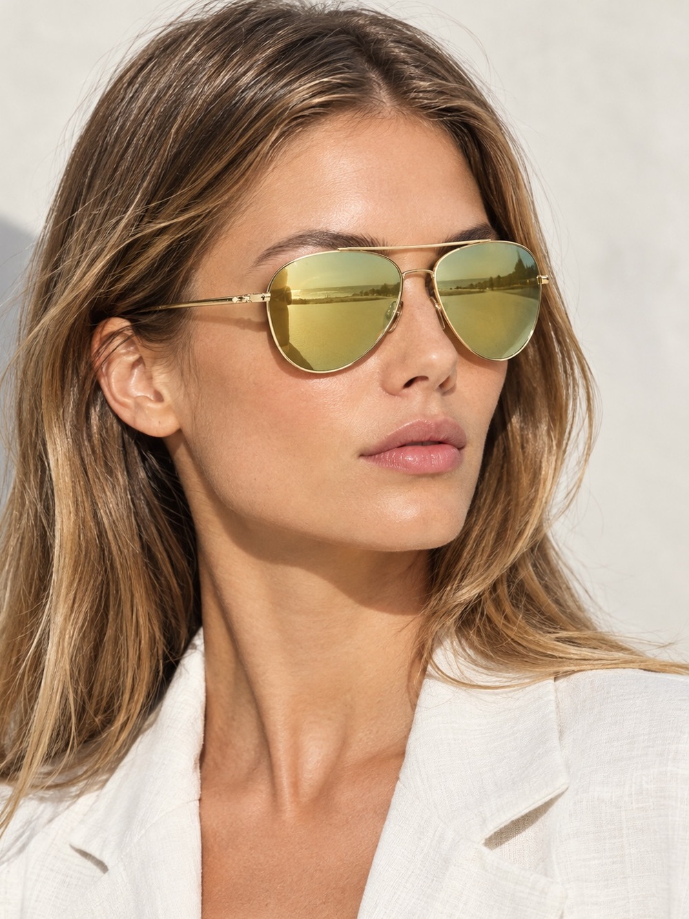 New! Isabel Marant IM0011/S 040GCU Gold Mirror Aviator Sunglasses, Authentic